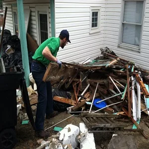 Storm debris removal and yard waste cleanup in Des Moines metro area